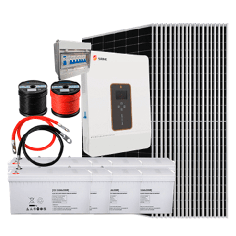 Kit de 10 KWh fase dividida 110/220V con inversor SRNE 10000W 48V