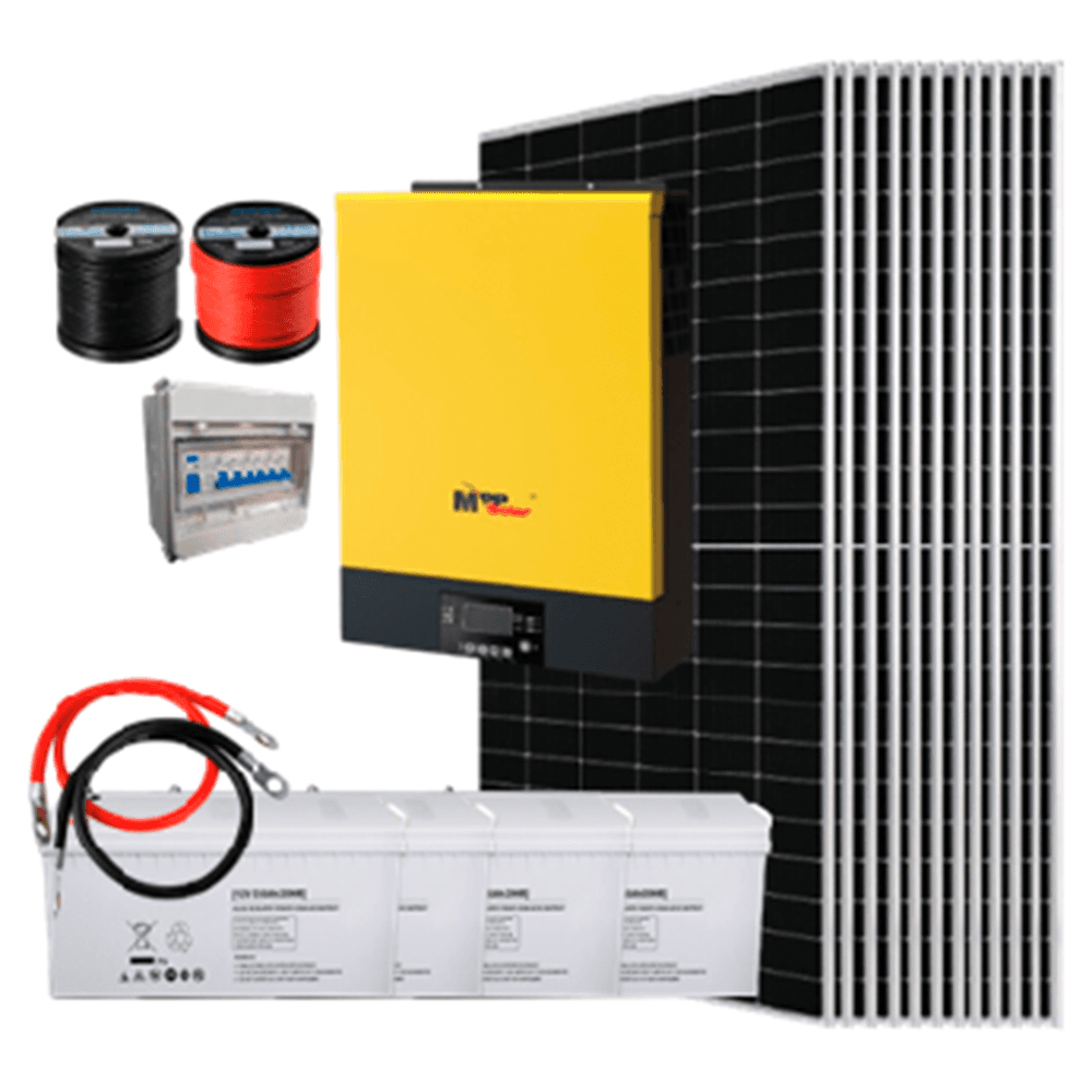 Kit de 6 KWh fase dividida 110/220V con inversor MPP Solar 6000W 48V